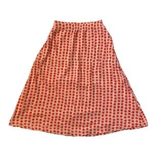 Alice + Ames Melba Dot Pocket Midi Maxi Skirt - Pink Red - 5T